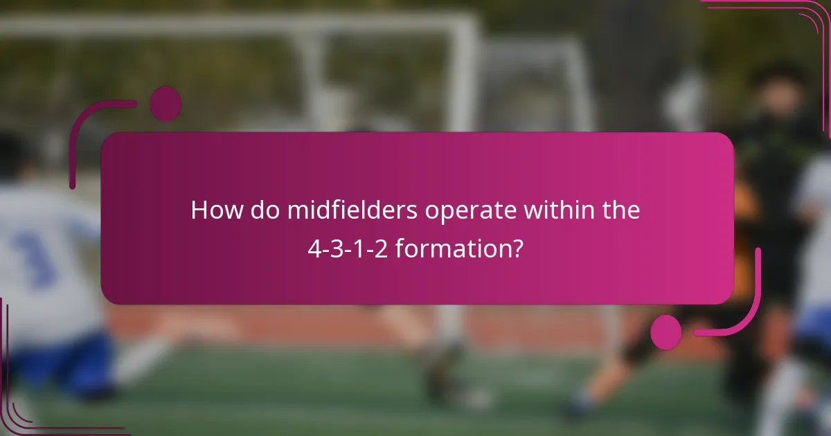 How do midfielders operate within the 4-3-1-2 formation?