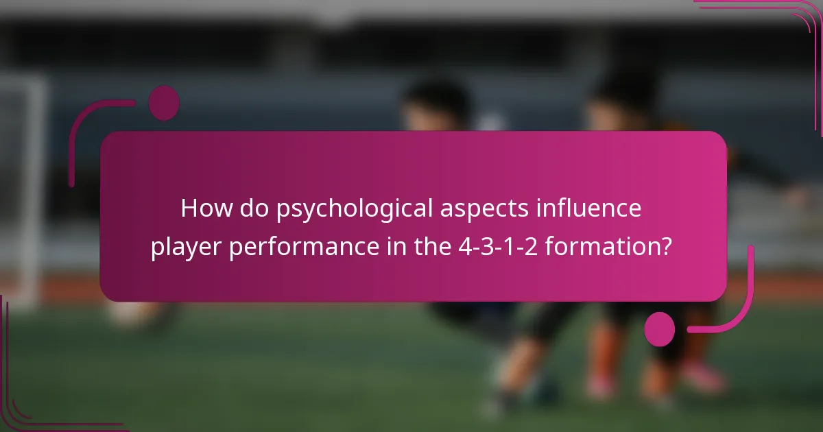 How do psychological aspects influence player performance in the 4-3-1-2 formation?