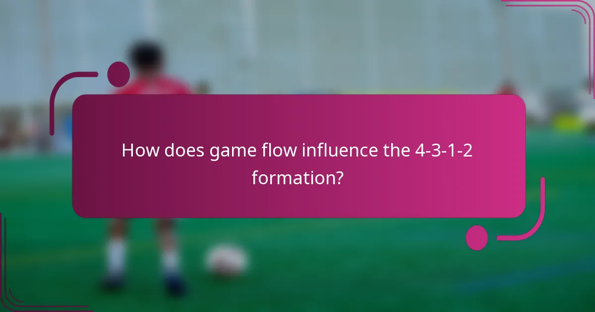 How does game flow influence the 4-3-1-2 formation?