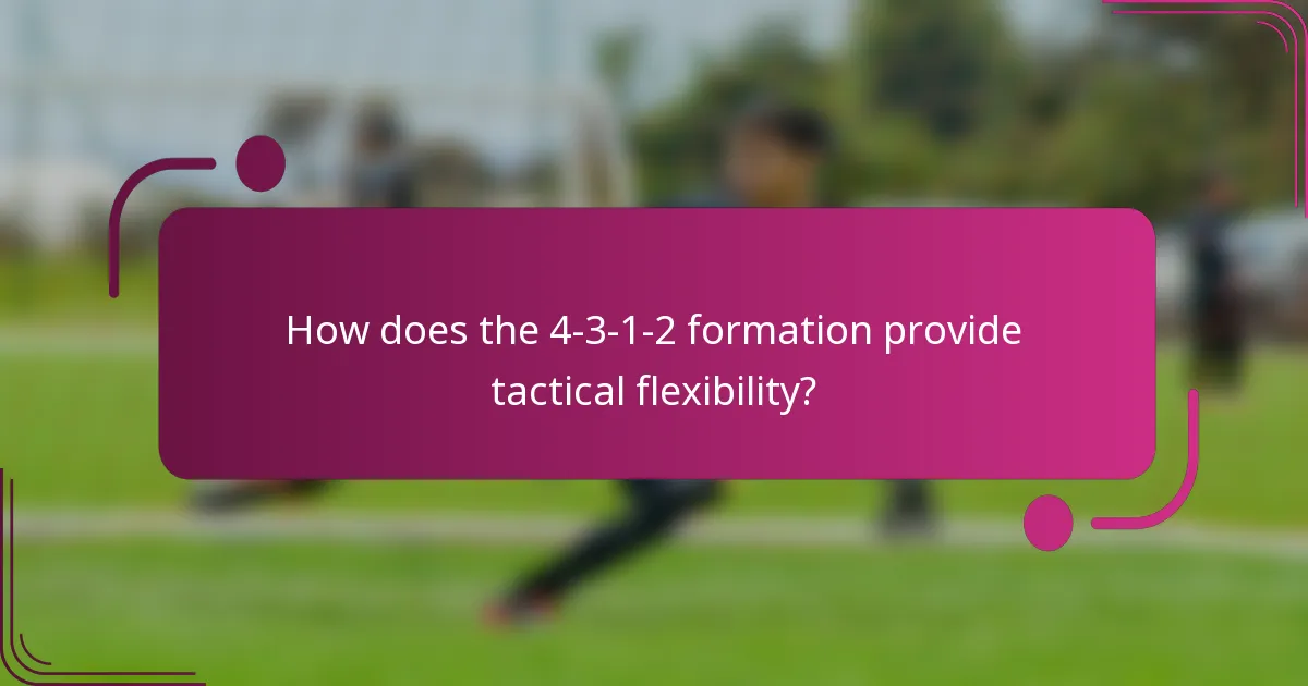 How does the 4-3-1-2 formation provide tactical flexibility?