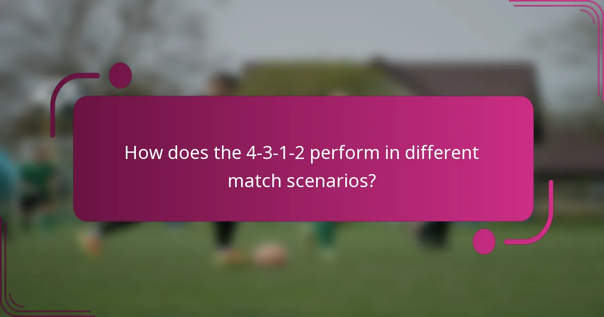 How does the 4-3-1-2 perform in different match scenarios?