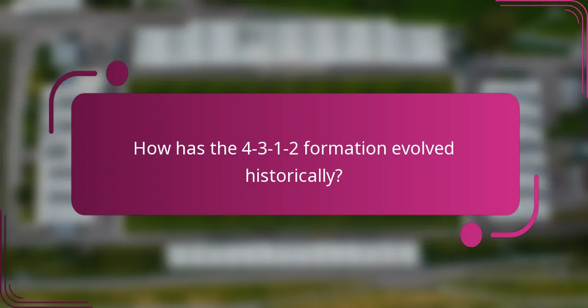 How has the 4-3-1-2 formation evolved historically?