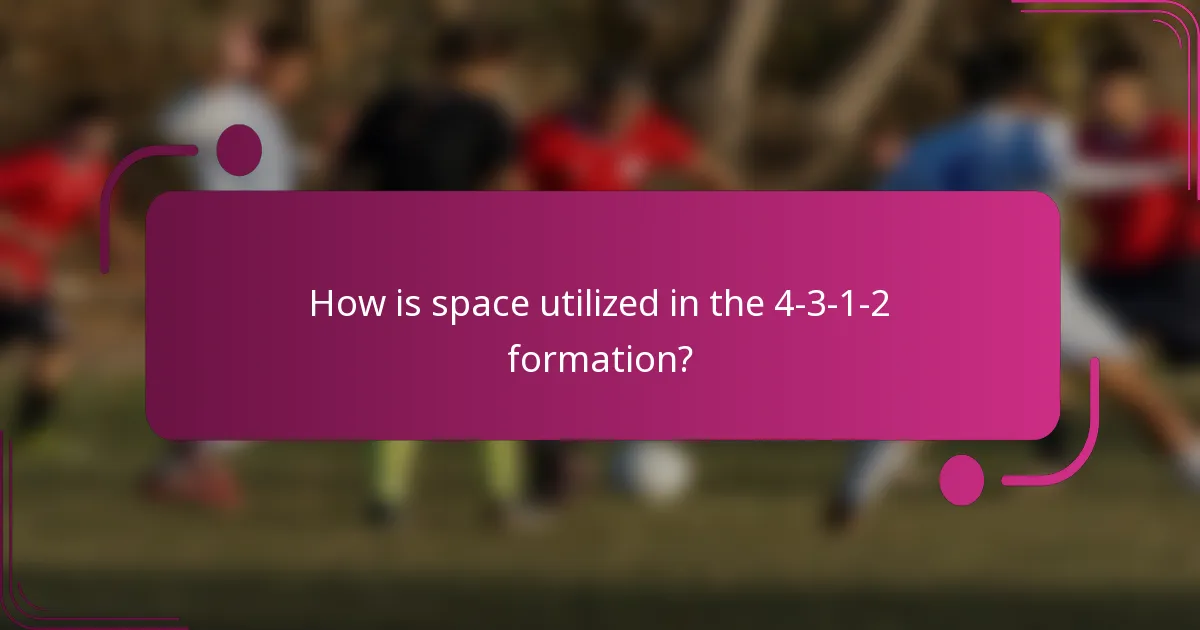How is space utilized in the 4-3-1-2 formation?