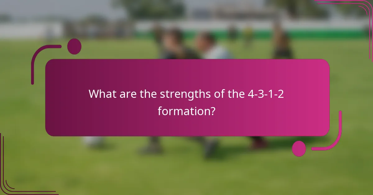 What are the strengths of the 4-3-1-2 formation?
