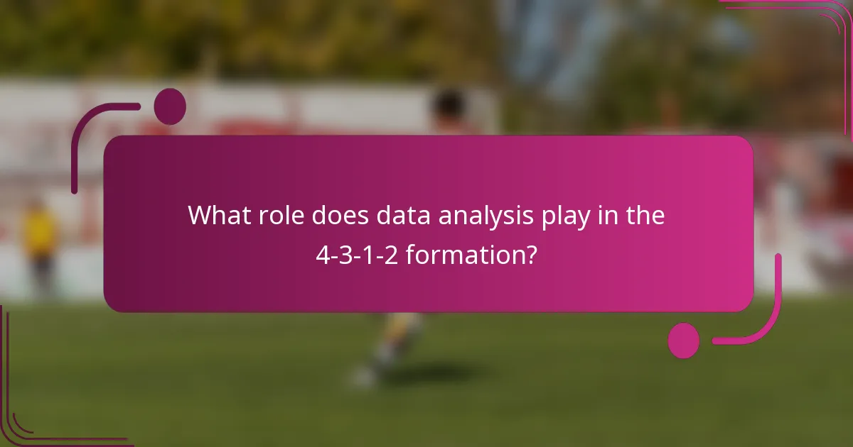 What role does data analysis play in the 4-3-1-2 formation?