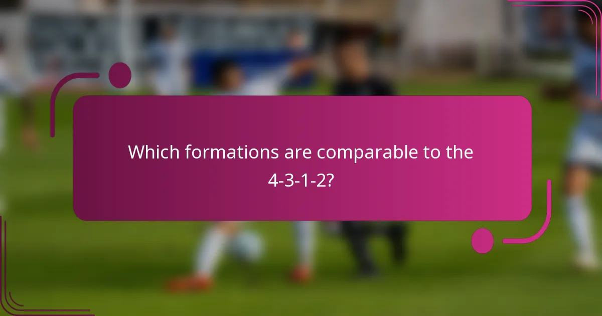 Which formations are comparable to the 4-3-1-2?